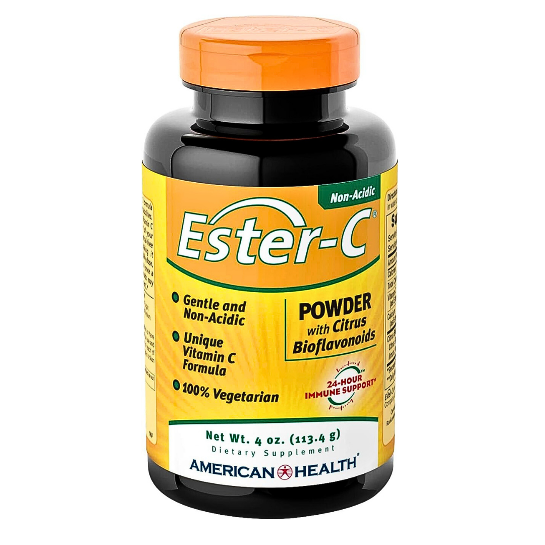 ESTER C Powder with Citrus BioFlavonoid Non Acidic 4oz.