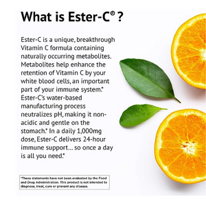 ESTER C Powder with Citrus BioFlavonoid Non Acidic 4oz.
