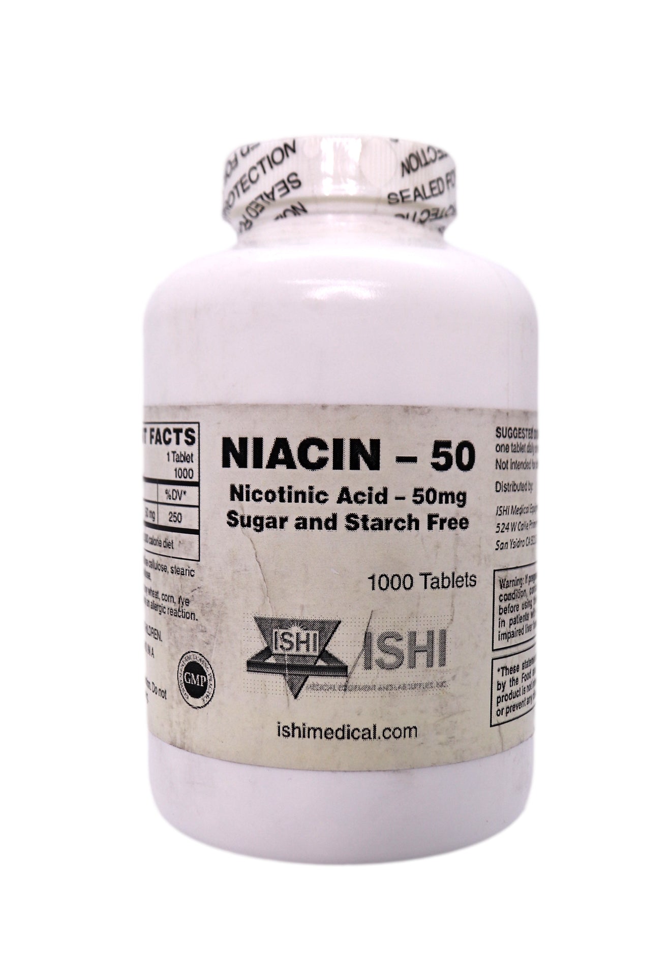 NIACIN Nicotinic Acid 50mg (Ishi Medical)